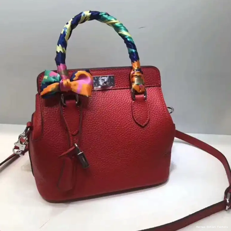 Bag Toolbox In Swift Hardware Hermes Palladium Red Leather 0506